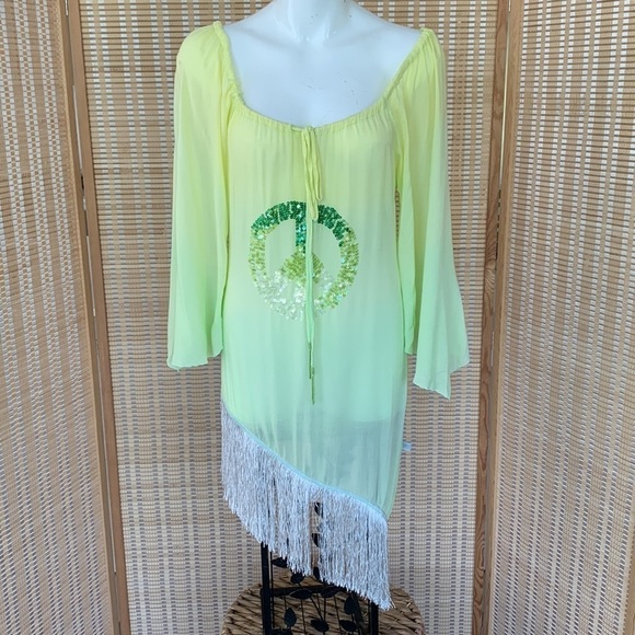 Hippy Chick made in Ibiza beautiful beachy boho  tunic dress, size S( oversized) - Picture 7 of 12